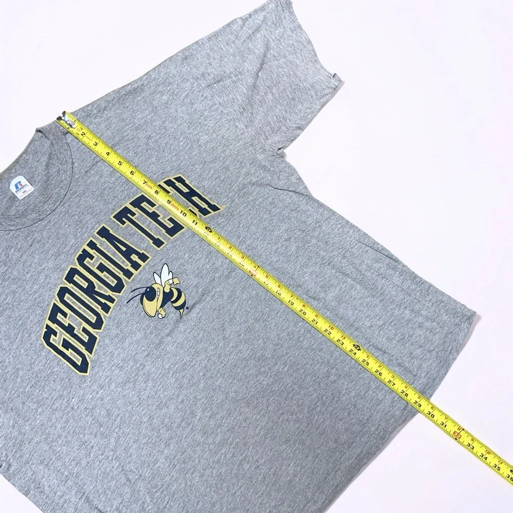 Vintage Georgia Tech Yellow Jackets Russell Athletic T-Shirt Men's XXL Gray